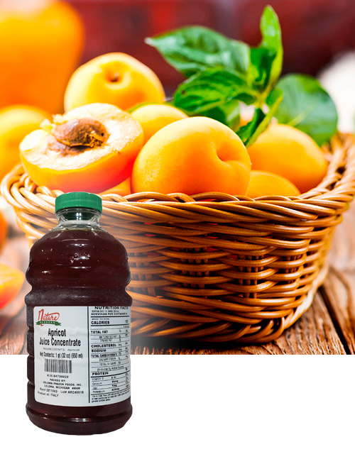 Apricot concentrate fruit bkgd coloma frozen