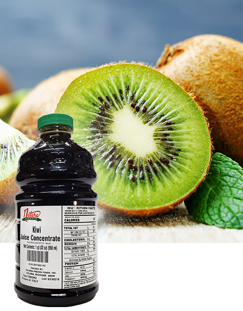 Kiwi concentrate fruit bkgd coloma frozen
