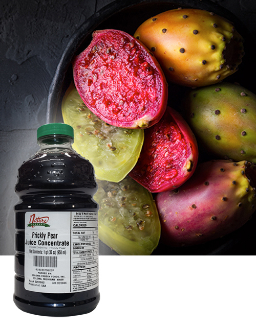 Prickly pear concentrate fruit bkgd coloma frozen