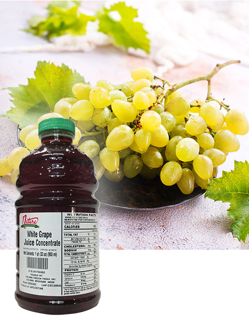 White grape concentrate fruit bkgd coloma frozen