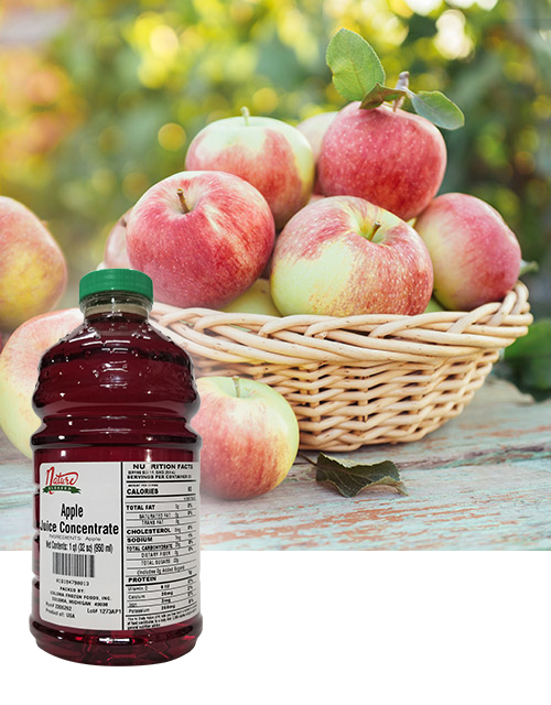 Apple concentrate fruit bkgd coloma frozen