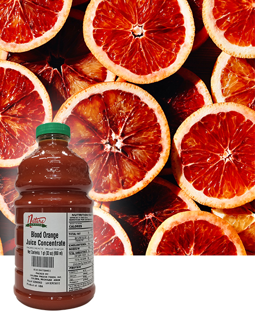Blood orange concentrate fruit bkgd coloma frozen