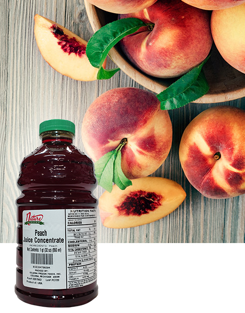 Peach concentrate fruit bkgd coloma frozen
