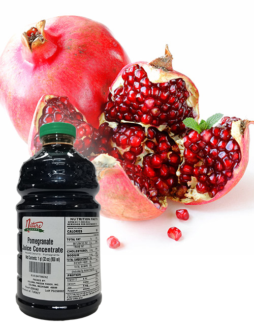 Pomegranate concentrate fruit bkgd coloma frozen