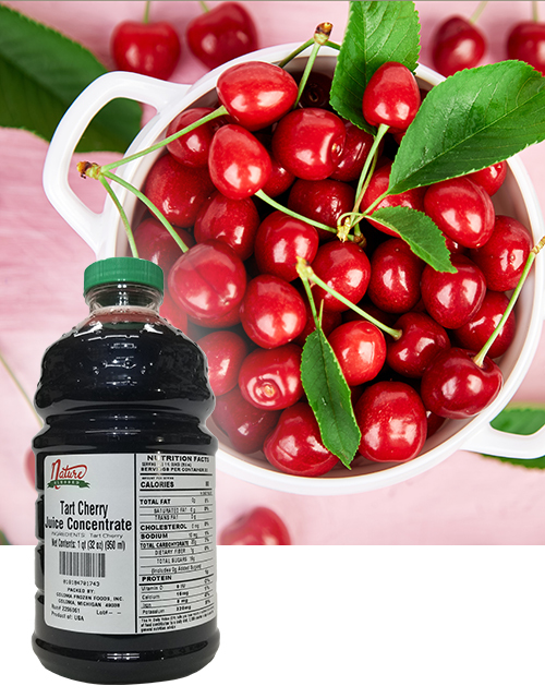 Tart cherry concentrate fruit bkgd coloma frozen
